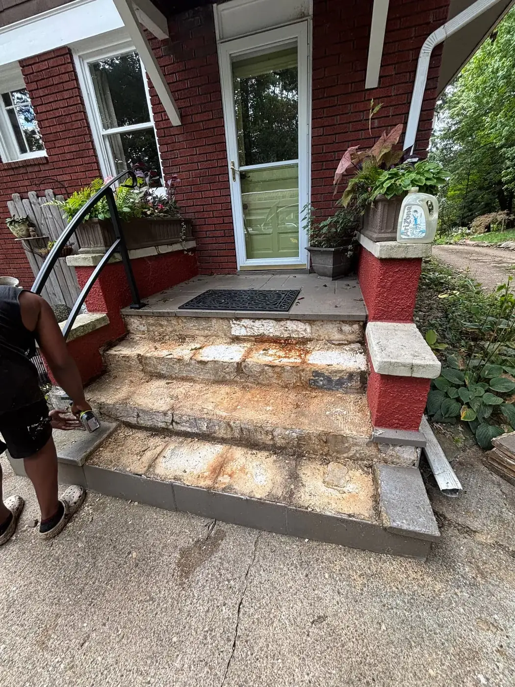 Front steps restoration — before