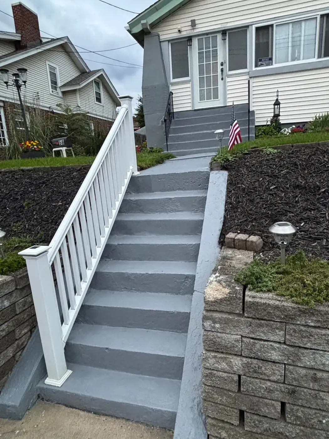 Concrete steps resurfacing — after