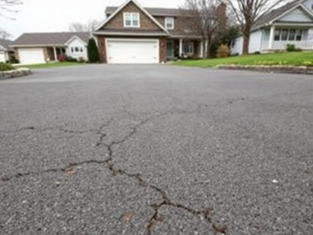 Driveway resurfacing — before